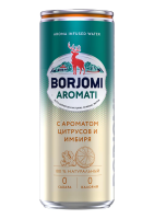 Напиток Borjomi Flavored с экстрактами цитрусов и корня имбиря газированный, 330мл x 12 шт