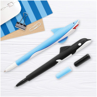 Шариковая ручка Meshu Shark&Whale синяя, 0.7мм, корпус ассорти