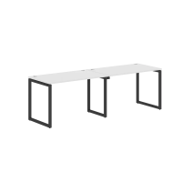 Стол 2-х местный XQWST 2470 Белый/Антрацит 2400х700х750