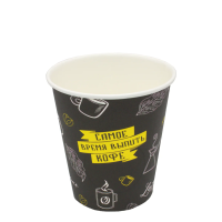Стакан одноразовый Экопак SP9S Время кофе, 260мл, бумажный, 50шт/уп