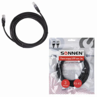 Патч-корд Sonnen UTP 5E RJ-45, 3м