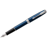 Перьевая ручка Parker Sonnet F, синий/серебристый корпус, 1931533