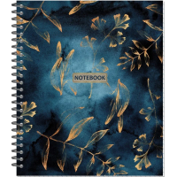 Тетради более 60 листов Attache Floral синяя, А5, 96 листов, в клетку, на спирали