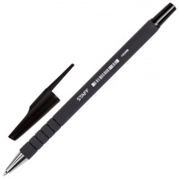 Ручка шариковая Staff черная, 0.35мм, прозрачный корпус