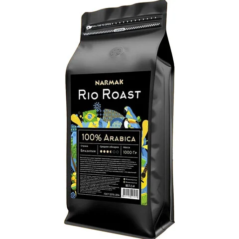 Кофе в зернах Narmak арабика 100%, 1кг фото: Кофе в зернах Narmak арабика 100%, 1кг