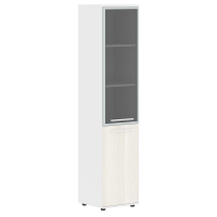 Шкаф высокий узкий EHCS 42.7(L) Ясень Траун/Белый/Белый 426х430х1967 EDIS