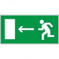 Знак Направление к эвакуационному выходу налево Гасзнак 300х150мм, фотолюминесцентный, пластиковый П