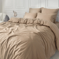 Комплект постельного белья Guten Morgen сатин цвета капучино двуспальное
