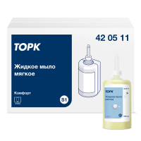 Жидкое мыло в картридже Tellus (tork) S1 Мягкое, 1л, 420511