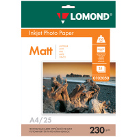 Фотобумага для струйных принтеров Lomond 230г/м2, 25л, матовая