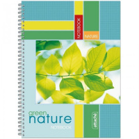 Тетрадь общая Attache Green Nature, А4, 96 листов, в клетку, на спирали, мелованный картон