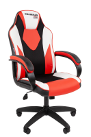 Офисное кресло Chairman Game 17 Россия экокожа черный/красный/белый