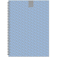 Бизнес тетрадь Attache Fleur Лазурь, А4, 96 листов, в точку, на спирали, картон