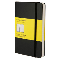 Блокнот Moleskine Classic Pocket черный, 90х140мм, 96 листов, в клетку, на сшивке, с резинкой, тверд