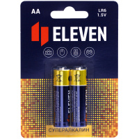 Батарейка Eleven Super AA LR06, алкалиновая, 2шт/уп