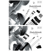 Скетчбук-блокнот 60л., А5 ArtSpace 'Black/white mood', на гребне, 120г/м2
