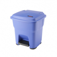 Контейнер для мусора Vileda Professional Гера 35л, с педалью и крышкой, синий, 137747