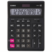Калькулятор настольный Casio GR-12 черный, 12 разрядов