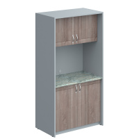 Шкаф для посуды Skyland SCB 120.2ML, дуб сонома/металлик, 1030х600х2000мм
