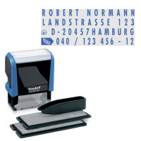 Штамп прямоугольный самонаборный Trodat Printy Typomatic 4 строки, 47х18мм, 4912/DBL