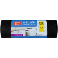 Мешки для мусора Officeclean ПНД 120л, 18мкм, прочные, 10 шт