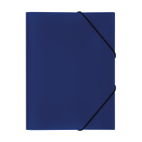 Папка на резинке СТАММ А4, 500мкм, пластик, синяя
