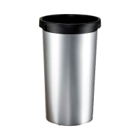 Контейнер для мусора Vileda Professional Ирис 50л, круглый, металл/черный, 137735