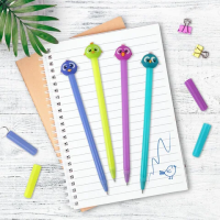 Ручка шариковая Юнландия Птенец синяя, 0.35мм, корпус ассорти