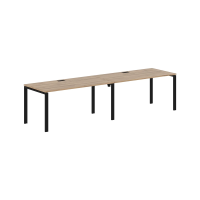 Стол 2-х местный EUWST 3180 Дуб Денвер светлый/Черный 3126х800х750 EDIS