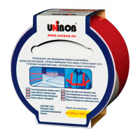 Клейкая лента светоотражающая Unibob 48мм х 5м, износоустойчивая, красно-белая