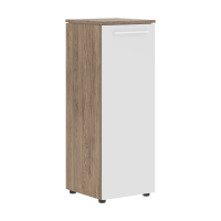 Шкаф колонка с глухой средней дверью MMC 42.1 Белый/Кария Пальмира 429х423х1188 MORRIS TREND