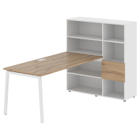 Рабочая станция ELRST 1217 Дуб Денвер светлый/Белый 2190х1250х1355 EDIS