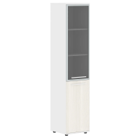 Шкаф высокий узкий EHCS 42.7(R) Ясень Траун/Белый/Белый 426х430х1967 EDIS