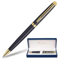 Шариковые ручки класса Люкс Waterman Hemisphere Matte Black GT 1мм, черный/золотистый корпус, S0920770