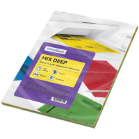 Цветная бумага для принтера Officespace Mix Deep 4 цвета, А4, 100 листов, 80г/м2