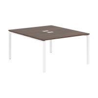 Стол 2-х местный EUWST 1316 Дуб Денвер тёмный/Белый 1360х1606х750 EDIS