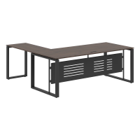 Стол руководителя ECT 2019M Дуб Денвер темный/Антрацит 2000х1900х750 ENIO
