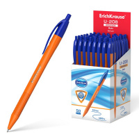 Ручка шариковая автоматическая ErichKrause U-208 Orange Matic 1.0, Ultra Glide Technology, синяя