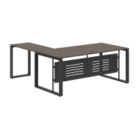Стол руководителя ECT 1819M Дуб Денвер темный/Антрацит 1800х1900х750 ENIO