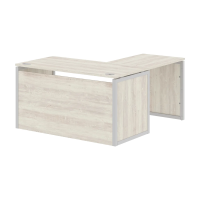 Стол угловой XQPCT 1415H Сосна Эдмонт/Алюминий 1400х1500х750 XTEN-QP