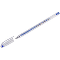 Ручка гелевая Crown Hi-Jell Metallic синий металлик, 0.7мм