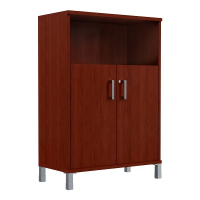 Шкаф средний Skyland Born B420.3, бургунди, 900х450х1286мм, с дверью ДСП, с замком