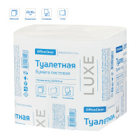 Бумага туалетная листовая OfficeClean Professional (V-сложение) 2-слойная, 250лист/пач, белая