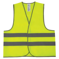 Жилет сигнальный, 2 светоотражающие полосы, ЛИМОННЫЙ, XXL (56-58), ЭКОНОМ, ГРАНДМАСТЕР, 610841