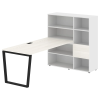 Рабочая станция EVRST 1217 Ясень Траун/Черный 2190х1250х1355 EDIS