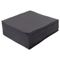 Салфетки бумажные 2-х слойные, 33x33 см, 200 штук в упаковке, 1/4 сложение, LAIMA, черные, 116660