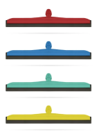 Сгон для пола TTS,  пластиковый,  красный с черной резинкой,  55 CM, 00008657