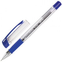 Шариковая ручка Brauberg Active синяя, 0.7мм, масляная основа, прозрачный корпус