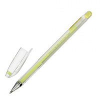 Ручка гелевая Crown 'Hi-Jell Pastel' желтая пастель, 0,8мм