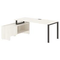 Стол с тумбой EUCT 19814 Ясень Траун/Мокко 1960х1400х750 EDIS